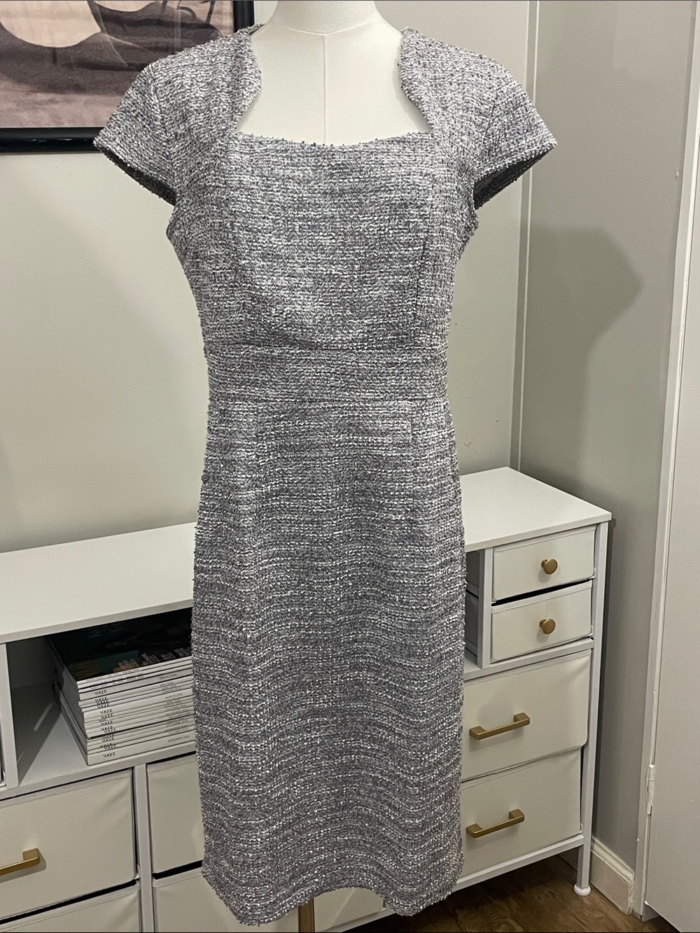 Grace Karin Tweed Pencil Dress (L)